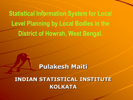 Statistical Information System for Local Level Planning By