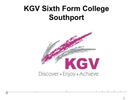 Joining up systems KGV Sixth Form College