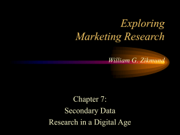 Secondary Data Research in a Digital Age