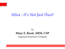 Silica - It's Not Just Dust!