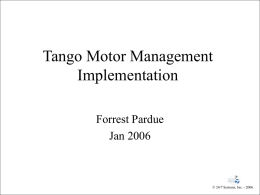 US Steel Implementation Tango Motor Management