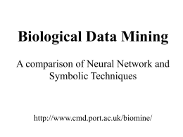Biological Data Mining - University of Portsmouth