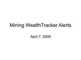 How to Mine WealthTracker Alerts