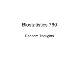 Biostatistics 760 - University of North Carolina at Chapel