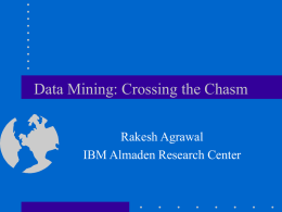 Data Mining: Crossing the Chasm