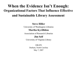 When the Evidence Isn’t Enough: Organizational Factors
