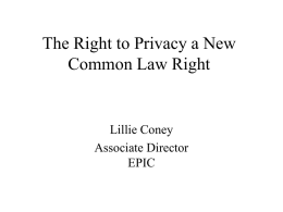 PowerPoint Presentation - Computers, Freedom, and Privacy 2005