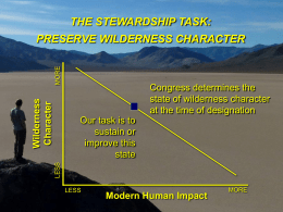 Wilderness Character and Planning in Death Valley Wilderness