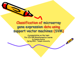 Classification of microarray gene expression data using