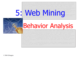 Web Mining: Behaviour Analysis