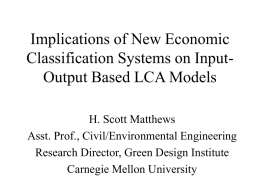 Implications of New Economic Classification Systems on