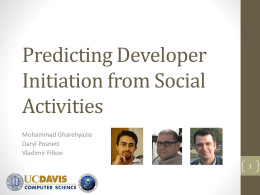 Social Activities Rival Patch Submission For Prediction of