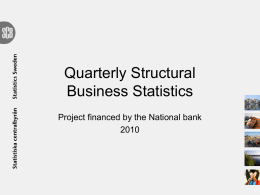 Quarterly Structural Business Statistics