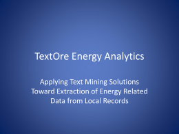 TextOre Energy Analytics