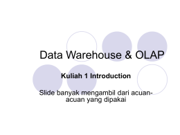 CS4353 Data Warehousing - E