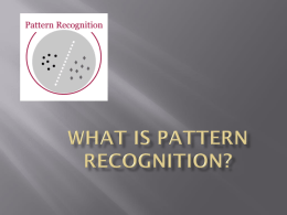 What is Pattern Recognition?