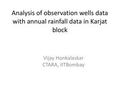 Analysis of observation wells data with annual rainfall
