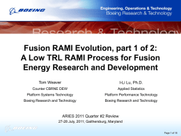 Boeing Fusion Energy Strategic Plan