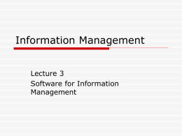 Information Management - West University of Timișoara