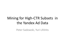 Yandex Ad Data - Yury Lifshits