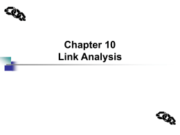 Chapter 10 Link Analysis