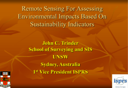 REMOTE SENSING AND GIS TOWARDS SUSTAINABLE …