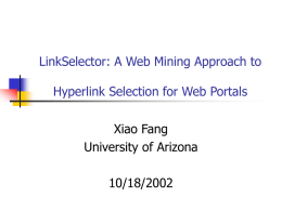 LinkSelector: A Web Mining Approach to Hyperlink Selection