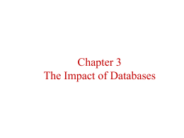 Chapter 3 The Impact of Databases