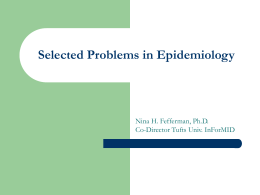Selected Problems in Epidemiology