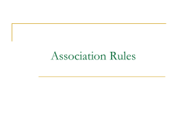 Association rule mining