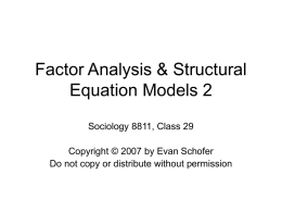 Class 29 Lecture: Structural Equation Models