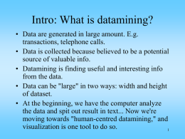 Information Visualization and Visual Data Mining