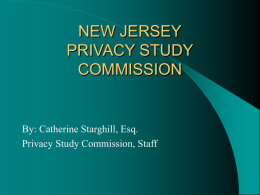 Overview of Privacy Study Commission