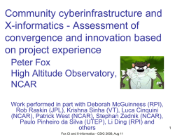 Community Cyberinfrastructure and X-informatics