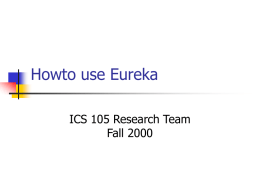 Howto use Eureka