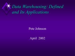 What Is a Data Warehouse?
