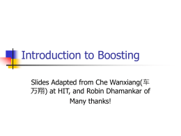Introduction to Boosting