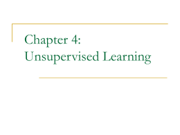 Unsupervised learning - UIC
