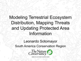 Modeling Terrestrial Ecosystem Distribution as a Basis for a