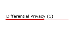 Differential Privacy