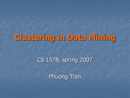 Clustering in Data Mining ( Phuong Tran)