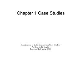 Chapter 1 Introduction Case Studies
