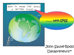 Making the world a better place with SPSS: analysing & predicting
