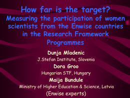 Dr Dunja Mladenic (SI): How far is the target?