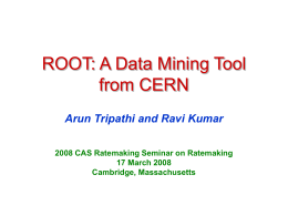 ROOT: A Data Mining Tool from CERN