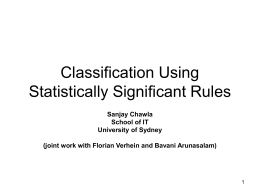 Classification Using Significant Rules