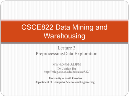 CSCE590/822 Data Mining Principles and Applications