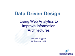 Using Web analytics to improve information architectures