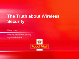 The Truth about Wireless Security