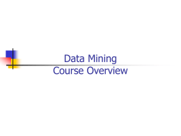 Data Mining – Intro